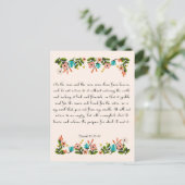 クリスチャン引用文アート – イザヤ55:10-11 ポストカード (スタンド正面)