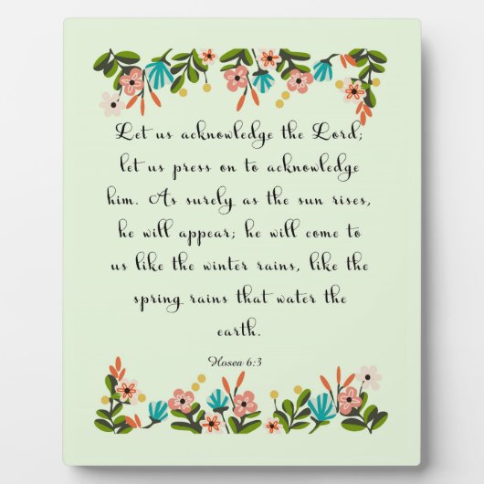 クリスチャン引用文アート – ホシー6:3 フォトプラーク (正面)