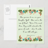 クリスチャン引用文アート – 詩篇139:17-18 ポストカード (正面/裏面)