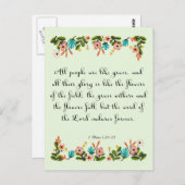 クリスチャン引用文アート – Jeremiah 24:6 ポストカード (正面/裏面)