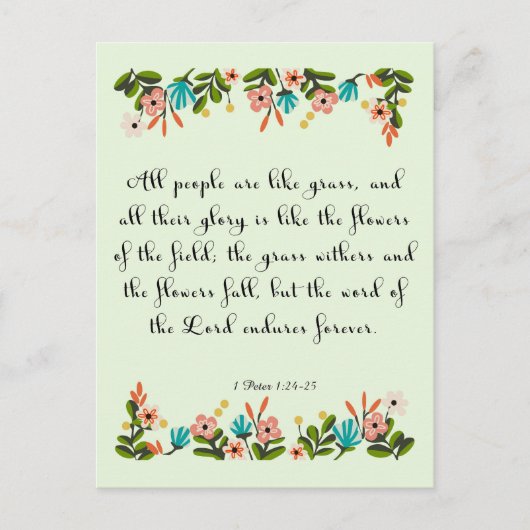 クリスチャン引用文アート – Jeremiah 24:6 ポストカード (正面)