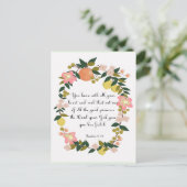 クリスチャン引用文アート – Joshua 23:14 ポストカード (スタンド正面)