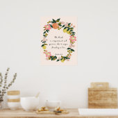 クリスチャン引用文アート – Psalm 103:8 ポスター (キッチン)