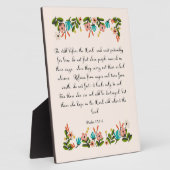 クリスチャン引用文アート – Psalm 37:7-9 フォトプラーク (側面)