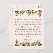 クリスチャン引用文アート – Psalm 37:7-9 ポストカード (正面/裏面)