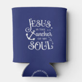 クリスチャン引用文イエスは私の魂のいかりである 缶クーラー (裏面)