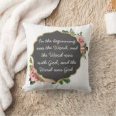 クリスチャン引用文白枕 クッション (ブランケット)