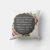 クリスチャン引用文白枕 クッション (裏面)