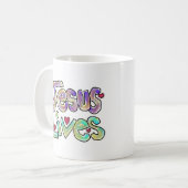 クリスチャン引用文「イエス・ライフユニーク」 コーヒーマグカップ (正面左)