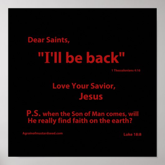 クリスチャン引用文 ポスター (正面)