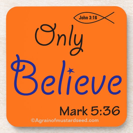 クリスチャン引用文 感動的 コースター (正面)