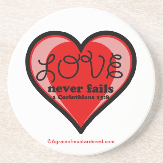 クリスチャン引用文 感動的 コースター (正面)