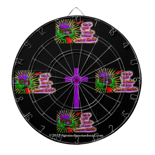 クリスチャン引用文 感動的 ダーツボード (正面)