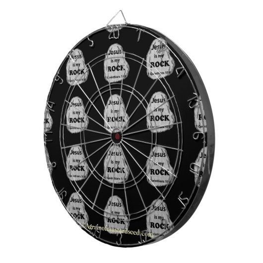 クリスチャン引用文 感動的 ダーツボード (正面右)