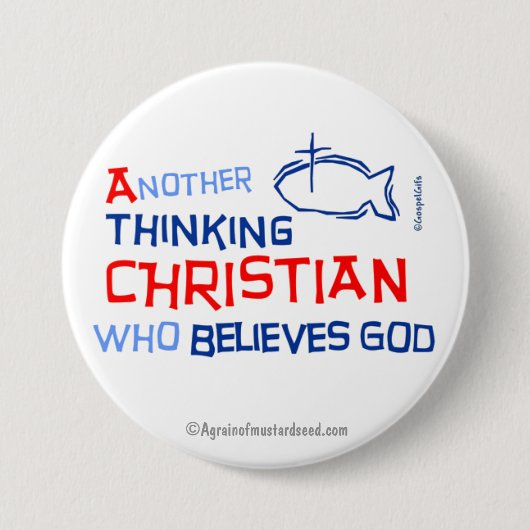 クリスチャン引用文 缶バッジ (正面)