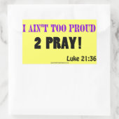 クリスチャン引用文 長方形シール (バッグ)