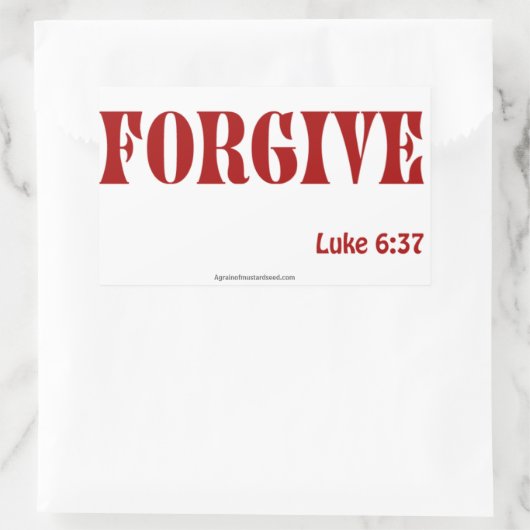 クリスチャン引用文 長方形シール (バッグ)