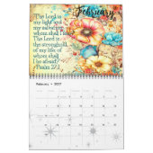 クリスチャン引用文 | BIBLE VERSE BOHO CHICデザイン カレンダー (2月 2027)