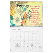 クリスチャン引用文 | BIBLE VERSE BOHO CHICデザイン カレンダー (1月 2027)