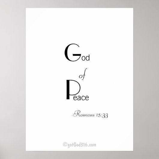 クリスチャン引用文gotGod316.com Wall Art ポスター (正面)
