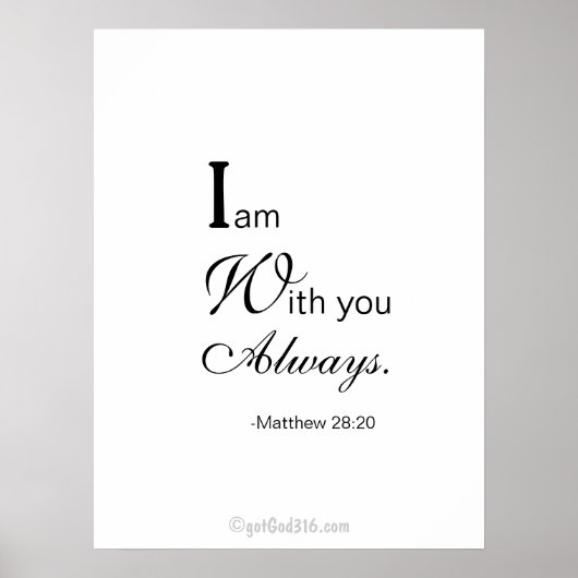 クリスチャン引用文gotGod316.com Wall Art ポスター (正面)