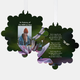 クリスチャン形見トンボ蓮花 オーナメントカード