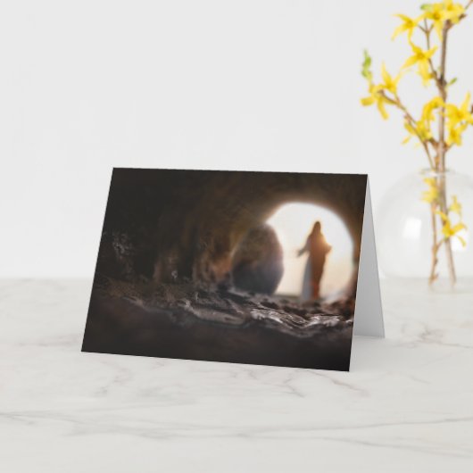 クリスチャン復活カード カード (黄色い花)