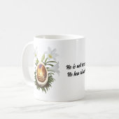 クリスチャン復活祭彼は復活している卵の洞窟ソーンクラウン コーヒーマグカップ (正面左)