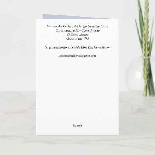 クリスチャン悔やみや弔慰ハングルイーグルグリーティングカード カード (裏面)