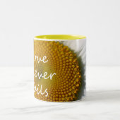 クリスチャン愛は決して失敗しないデイジー1コリント13 ツートーンマグカップ (中央)