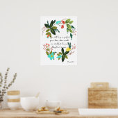 クリスチャン感動的アート – イザヤ26:3 ポスター (キッチン)