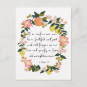 クリスチャン感動的アート – 1ヨハネ1:9 ポストカード (正面)