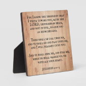 クリスチャン感動的エレミヤ29:11聖なる書物、 経典 フォトプラーク (正面)