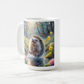 クリスチャン感動的サルムお洒落ヘッジホッグ コーヒーマグカップ (正面左)