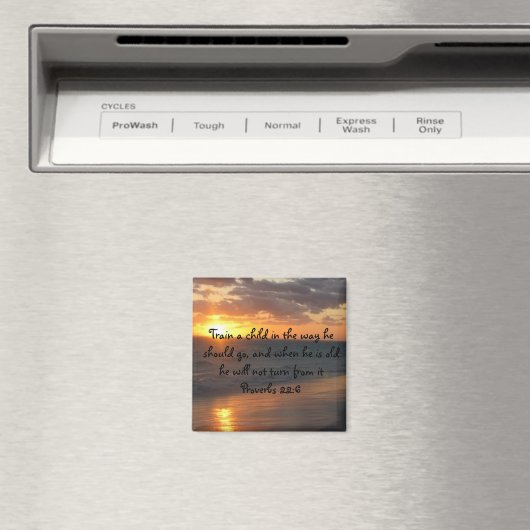 クリスチャン感動的サンセット聖なる書物、 経典アート引用文 マグネット (インサイチュ (食洗機))