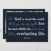 クリスチャン感動的バイブル教会クリスマス シーズンカード (正面/裏面)