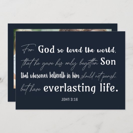 クリスチャン感動的バイブル教会クリスマス シーズンカード (正面/裏面)