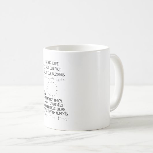 クリスチャン感動的ファミリー引用文 コーヒーマグカップ (正面右)