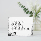 クリスチャン感動的ラブゴッドラブピープル引用文 ポストカード (スタンド正面)