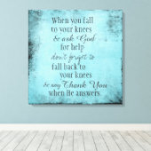クリスチャン感動的引用文メッセージ キャンバスプリント (インサイチュ (ウッドフロア))