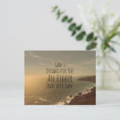 クリスチャン感動的引用文神の夢はあなたのために ポストカード (スタンド正面)