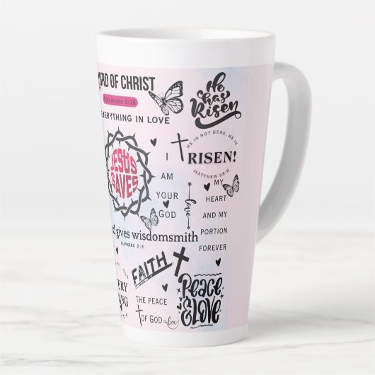 クリスチャン感動的引用文 カフェラテマグ (右アングル)