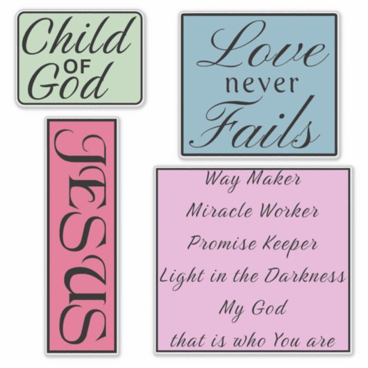 クリスチャン感動的引用文 シール (正面)