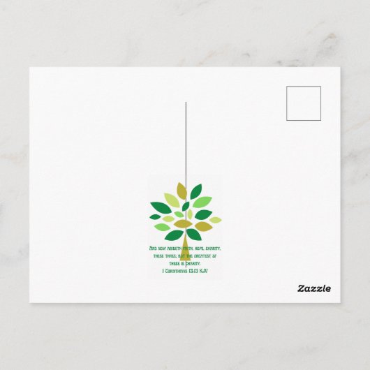 クリスチャン感動的引用文 ポストカード (裏面)