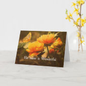 クリスチャン感動的引用文：彼の名前は カード (黄色い花)