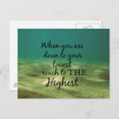 クリスチャン感動的引用文:最高に達する ポストカード (正面/裏面)