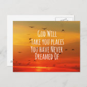 クリスチャン感動的引用文:神の御心 ポストカード (正面/裏面)