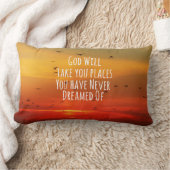 クリスチャン感動的引用文：神の御心 ランバークッション (ブランケット)