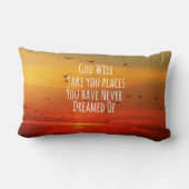 クリスチャン感動的引用文：神の御心 ランバークッション (裏面)