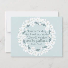 クリスチャン感動的詩篇118:24レジョイス カード